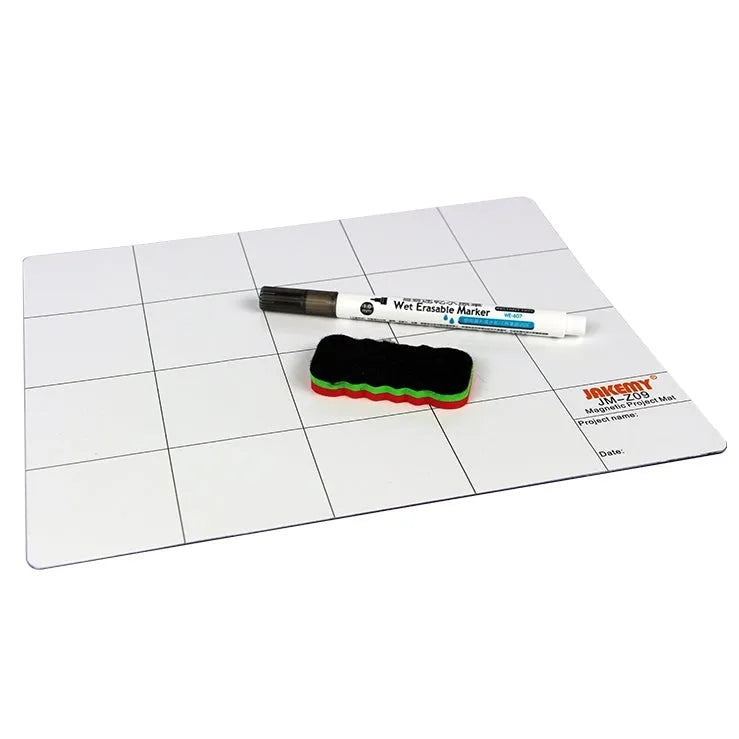 JAKEMY JM-Z09 25cm x 20cm magnetische projectmat met markeerstift voor iPhone / Samsung reparatiegereedschap
