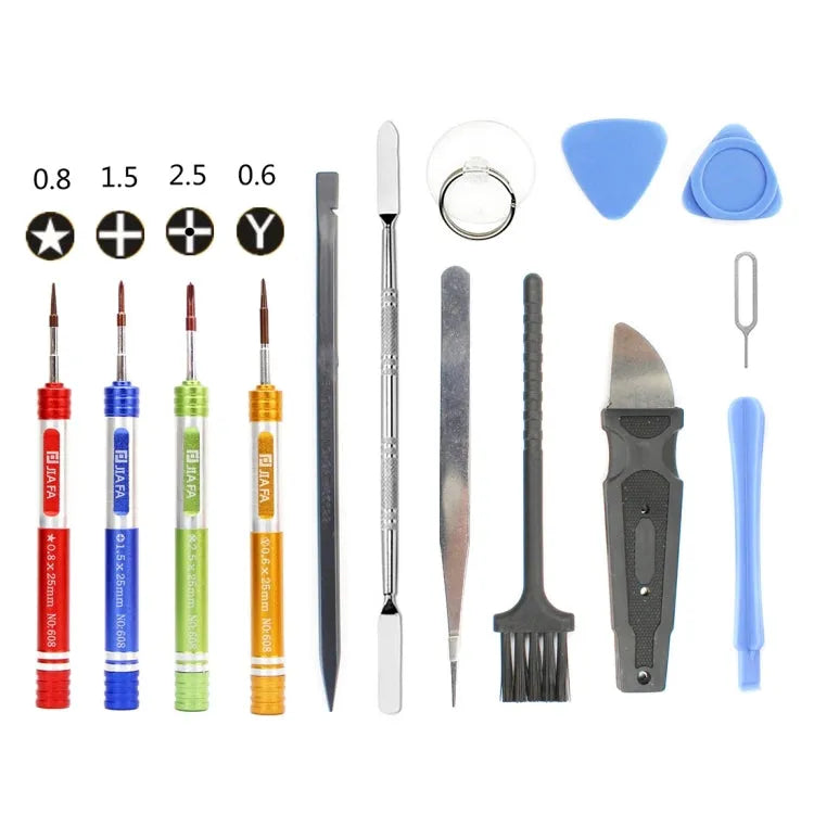 JIAFA JF-8108 14-in-1 precisie-reparatiegereedschapset voor smartphones