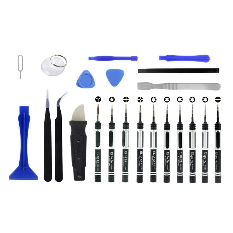 JF-8138 22-in-1 multi-model beschikbaar metaal + plastic demontage reparatiegereedschapsset