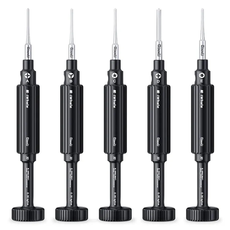 5 in 1 QianLi iWhale speciale S2 stalen magnetische koppel 3D-schroevendraaier, model: A/B/C/D/E