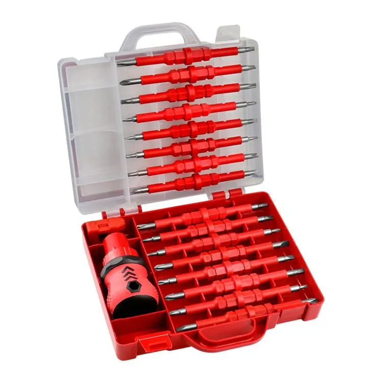 34-in-1 handmatige rubberen ratelschroevendraaier reparatieset