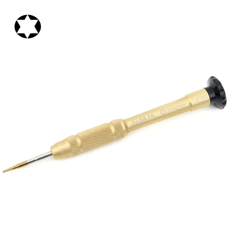 Professionele reparatie tool Open Tool 25mm T4 Hex Tip Socket schroevendraaier (goud)