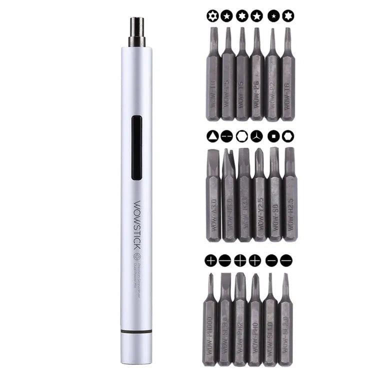 Wowstick 19 in 1 Dual Power Smart Hand Pen Schroevendraaier Kits Precisie Bits Reparatie Tool voor telefoons en tablets