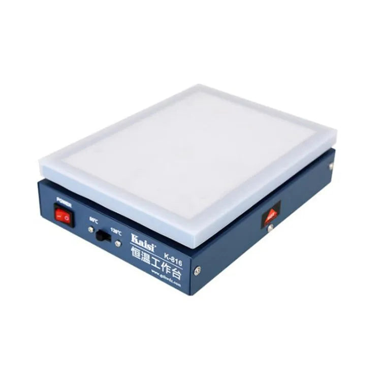 Kaisi K-816 Constante temperatuur verwarmingsplaat LCD-scherm Open separator Desoldeerstation met siliconen pad, EU-stekker