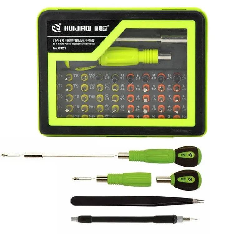 53 in 1 multifunctionele precisieschroevendraaierset (groen)