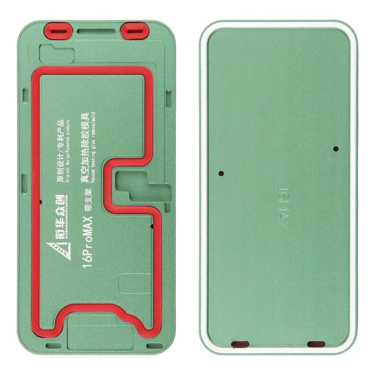 16 Pro Max LCD-schermframe vacuümverwarming lijmverwijderingsmal met houder voor iPhone