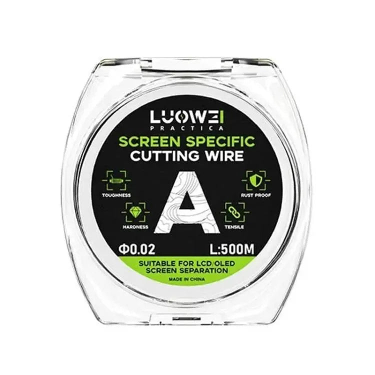 LUOWEI 500M staaldraad mobiele telefoon scherm scheidingsdraad snijdraad, specificatie: A 0,02 mm