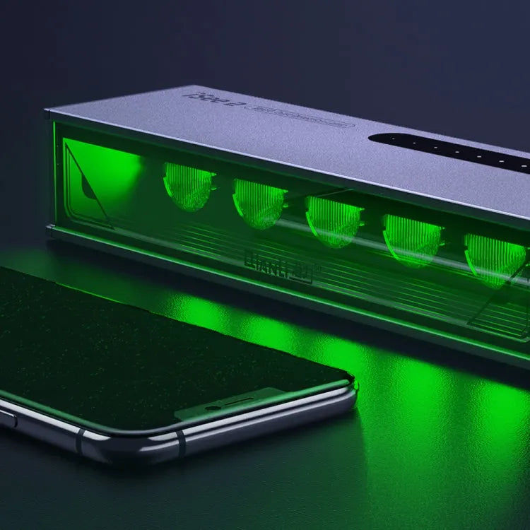 QIANLI iSee 2 Lcd-scherm Reparatie Stofcontrole Vingerafdruk Krasdetectielamp Groene lichtbron Bescherm ogen