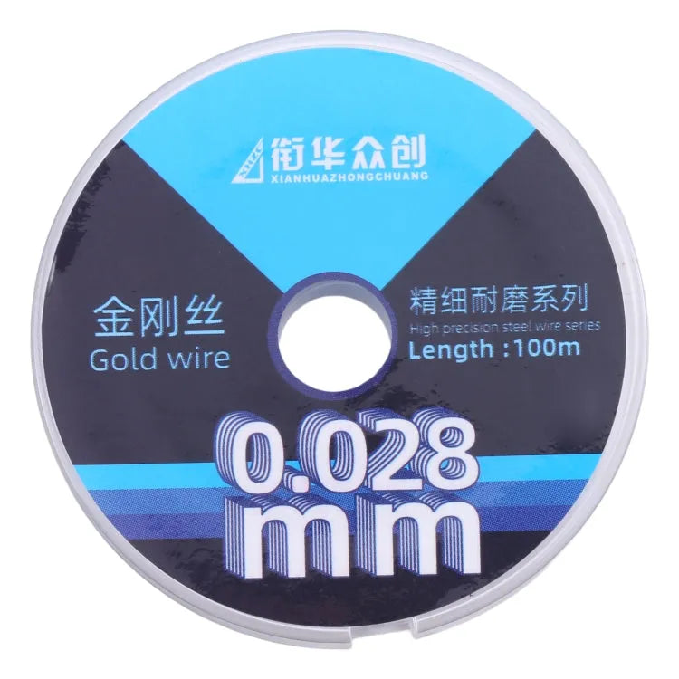 0,028 mm x 100 m gebogen LCD-scherm scheiding diamantdraad