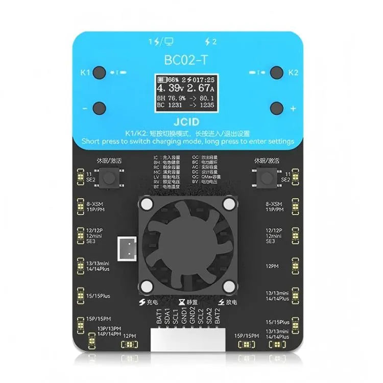 JCID BC02-T Super Battery Cycler-gegevenskalibratie voor iPhone 11-15 Pro Max
