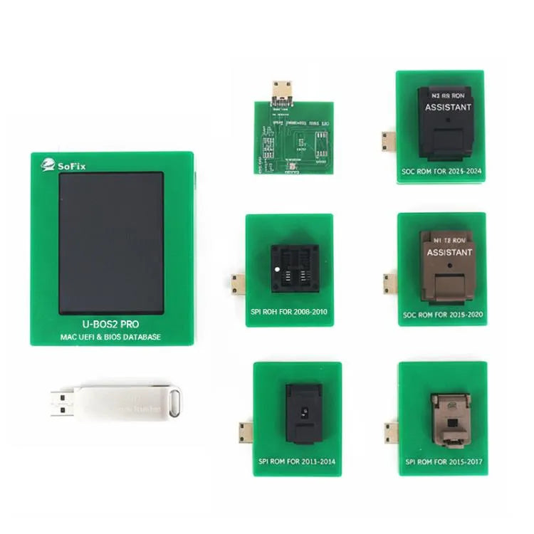 SoFix U-BOS2 Pro 8-delige set voor moederbordreparatie en ontgrendeling voor MacBook 2008-2024