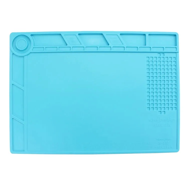 Onderhoudsplatform Hittebestendige reparatie-isolatiepad op hoge temperatuur Siliconenmatten, afmetingen: 34,8 cm x 25 cm (blauw)