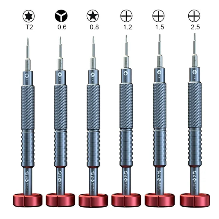 Xili meta y 6 in 1 legering magnetische schroevendraaier voor reparatie van mobiele telefoons