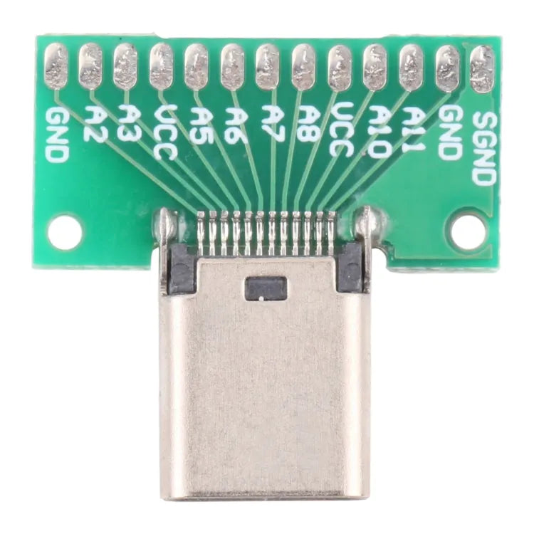 Dubbelzijdig positief en negatief type C vrouwelijke testbord USB 3.1 met PCB 24PIN gelast