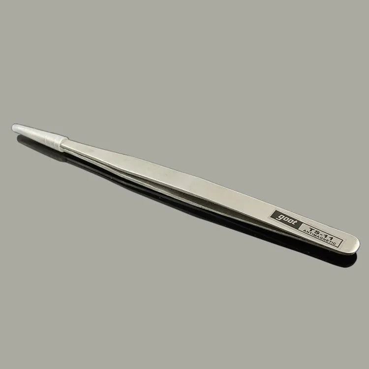 Gooi TS-11 stalen rechte pincet (zilver)