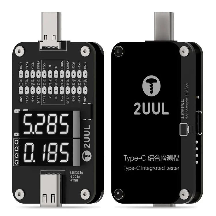 2UUL PW32 Type-C-poort uitgebreide diagnostische tester met realtime laaddetectie