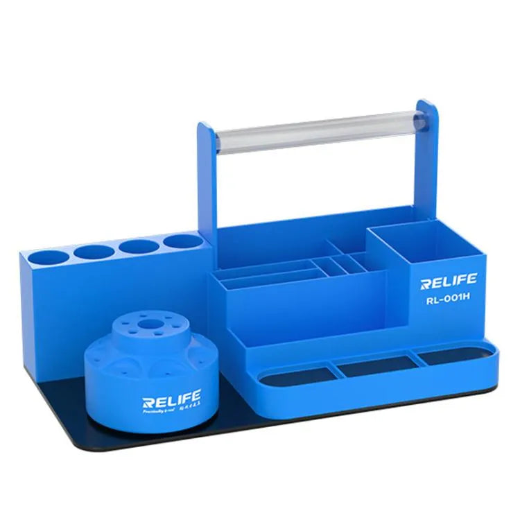RELIFE RL-001H Rotary Organizer Mobiele Telefoon Reparatie Gereedschap Onderdelen Schroevendraaier Opbergrek (Blauw)