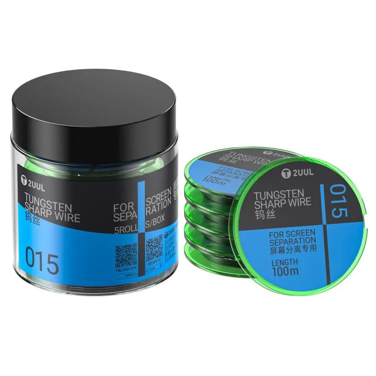 2UUL WS-015 0,015 mm 100 m wolfraam scherpe diamantdraad