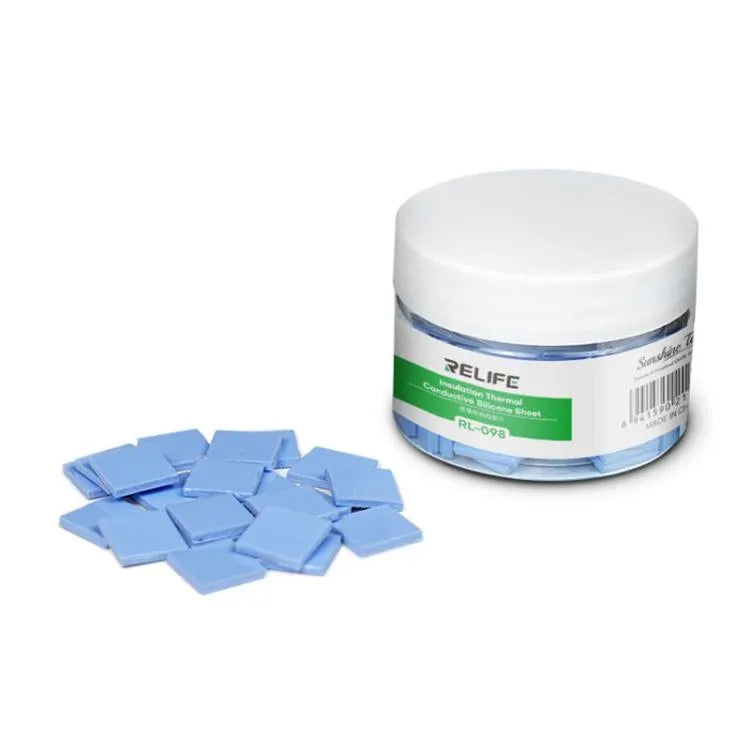 RELIFE RL-098 100 stuks / doos Zachte samendrukbare isolerende thermische siliconen plaat voor diverse elektronische apparaten en componenten