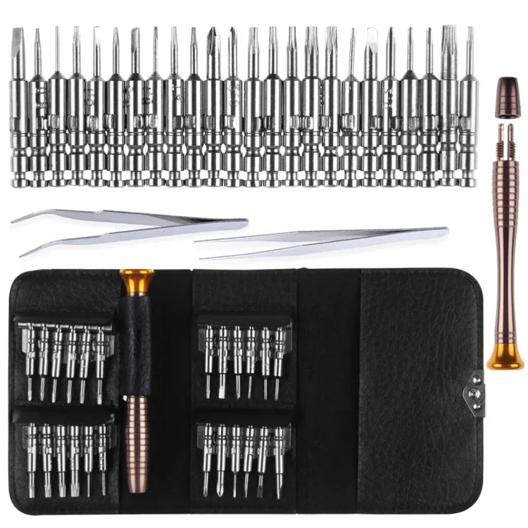 27 in 1 magnetische zuigkracht draagbare portemonnee type schroevendraaier set mobiele telefoon tablet onderhoudstool