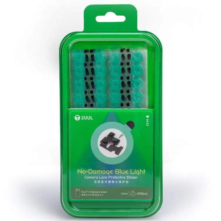 2UUL DA33 500 stuks blauwlichtfilter cameralens beschermsticker