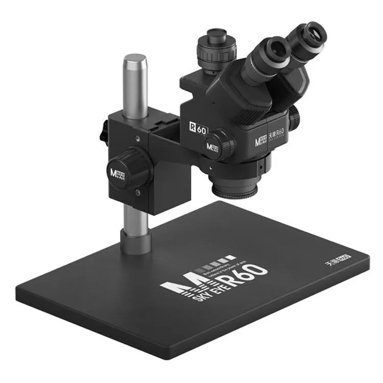MaAnt Sky Eye R60 7-60X Kleurrijke Trinoculaire Microscoop met Grote Voet (Zwart)