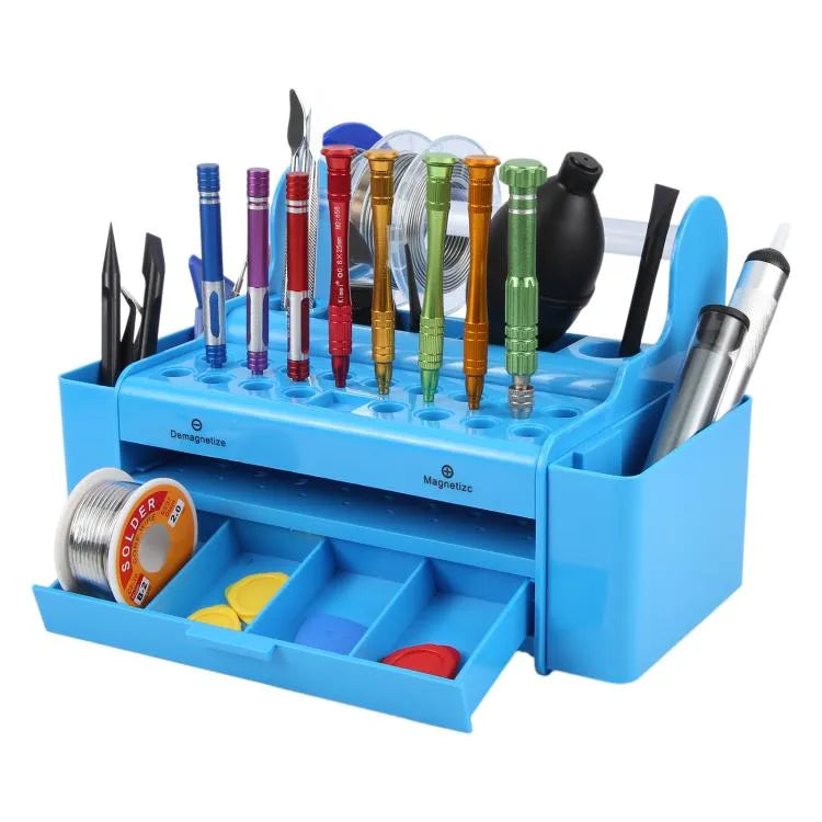 Opbergorganizer voor schroevendraaieronderdelen (blauw)