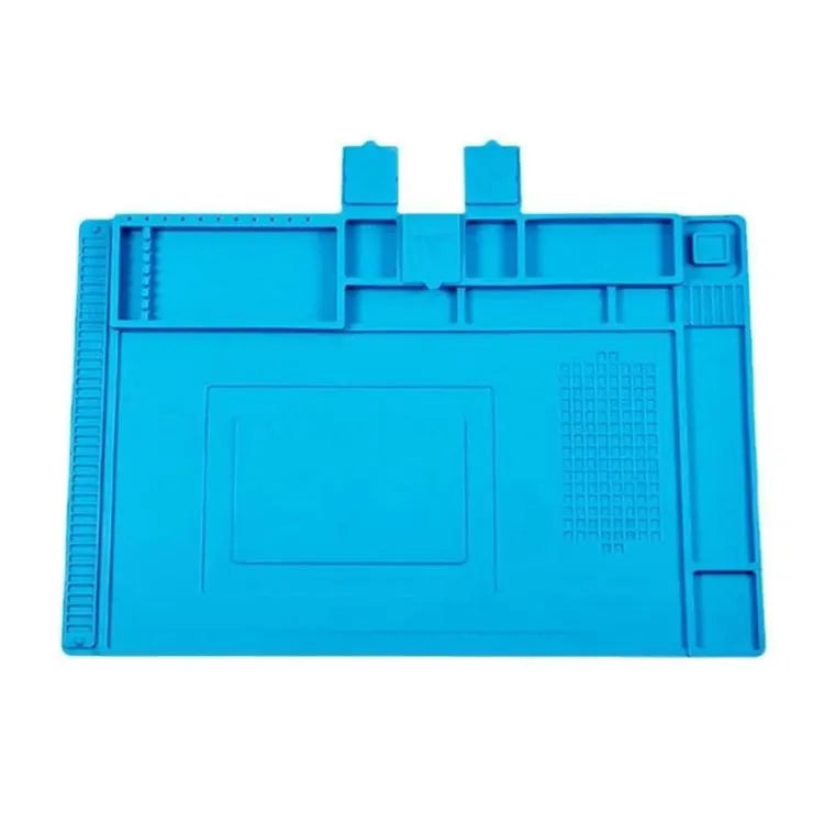 Magnetische Silikon-Lötmatte 45 x 30 cm hitzebeständig blau