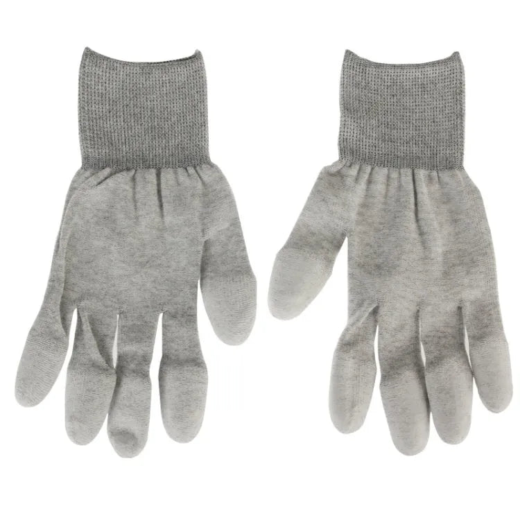 Antistatische ESD PU Fingerkuppen-Handschuhe — 2 Stk Grau