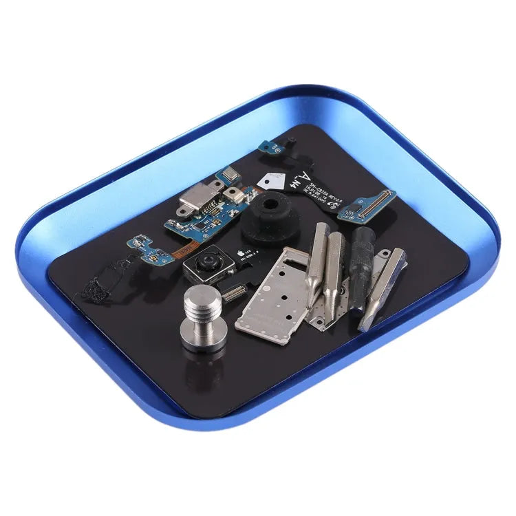 Aluminium Magnetisch Schroefbakje voor Telefoonreparatie — Blauw