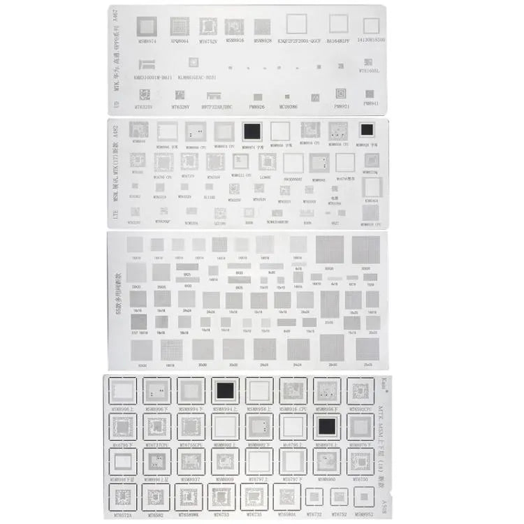 Kaisi 4 pcs Stencils Pâte à Souder BGA Reballing Téléphone