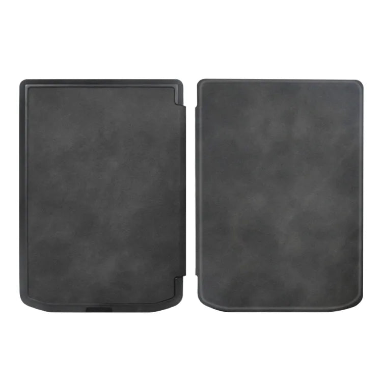 Retro skin-feel lederen smart cover voor PocketBook Verse / Verse Pro (zwart)