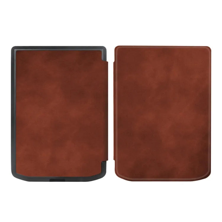 Retro skin-feel lederen smart cover voor PocketBook Verse / Verse Pro (bruin)