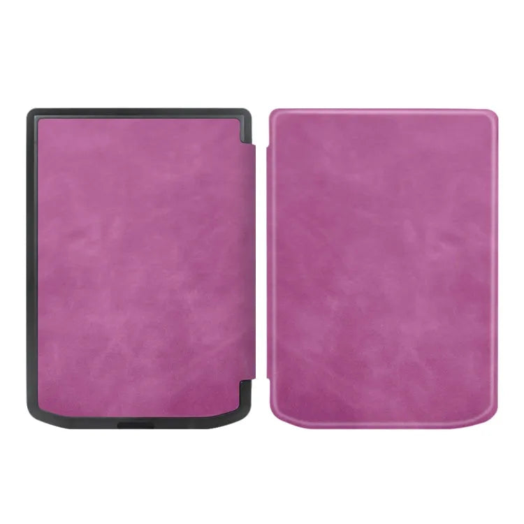 Retro skin-feel lederen smart cover voor PocketBook Verse / Verse Pro (paars)