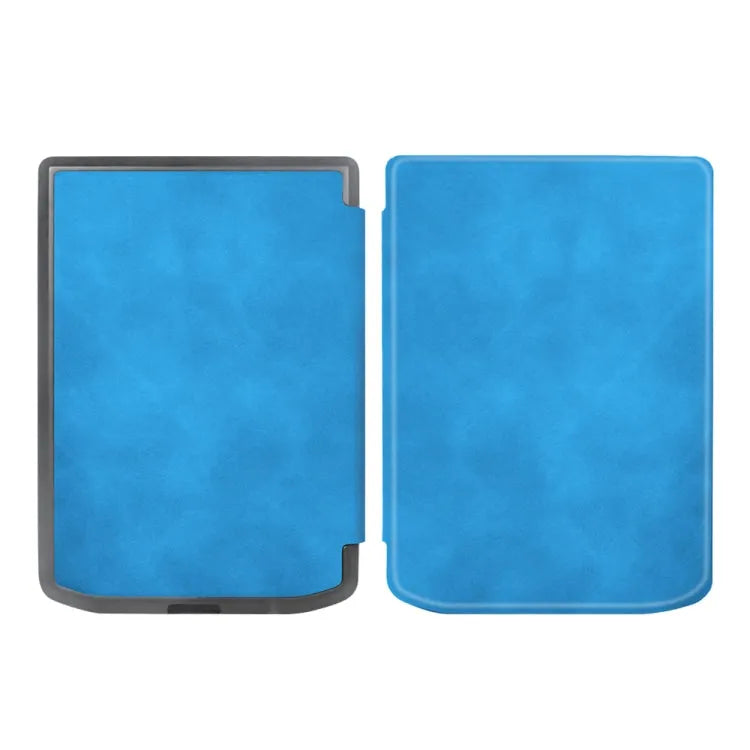 Retro lederen smarthoes voor PocketBook Verse / Verse Pro (hemelsblauw)