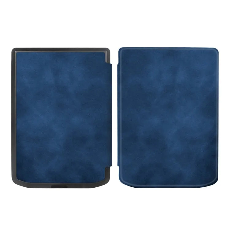 Retro lederen smarthoes voor PocketBook Verse / Verse Pro (donkerblauw)