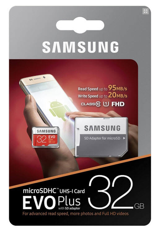 Samsung EVO MicroSDHC EVO kaart 32GB C10/UHS-1