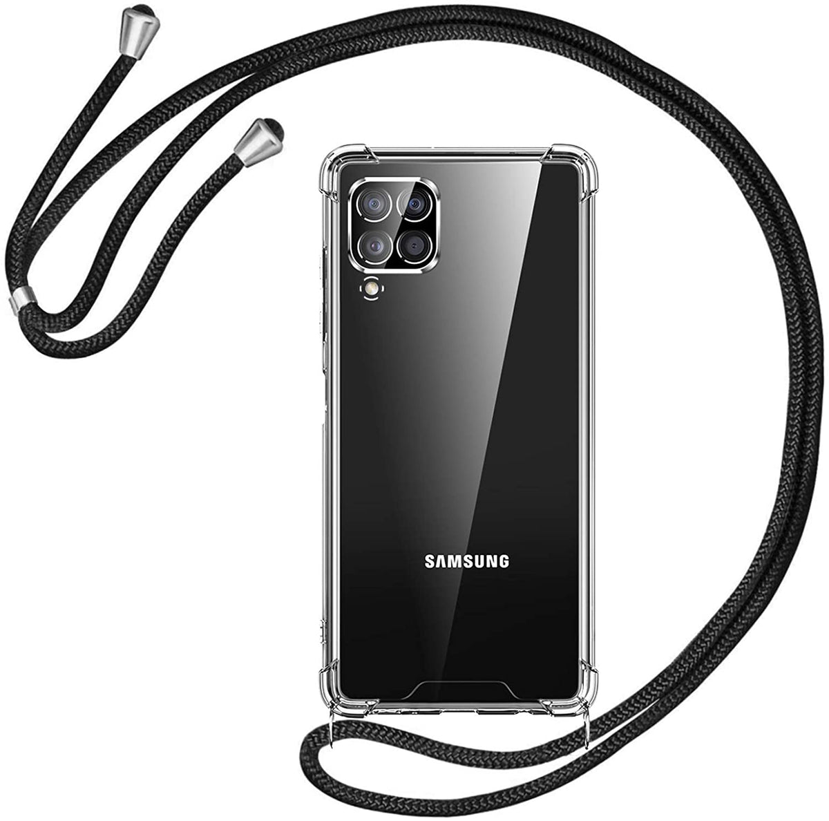 Samsung Galaxy A12 crossbody hoesje met draag koord