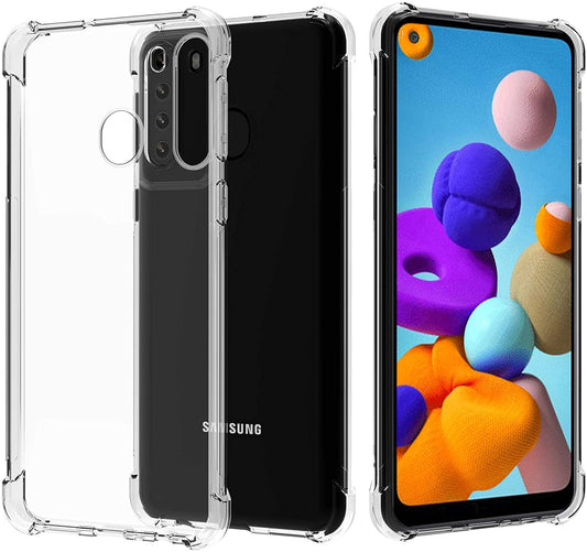 Samsung Galaxy A21 hoesje met stevige hoeken