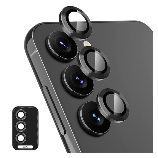 Samsung Galaxy A55 9H Camera lens protector - Tempered Glass zwart