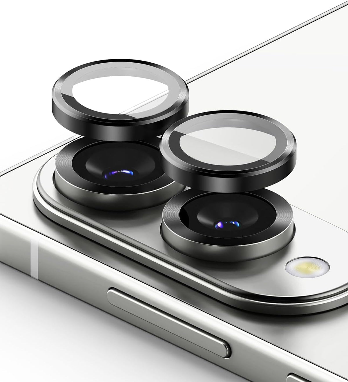 Samsung Galaxy S25 Edge 9H Camera lens protector - Tempered Glass zwart