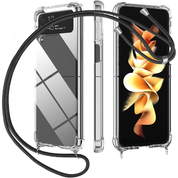 Samsung Galaxy Z Flip 5 crossbody hoesje met draag koord