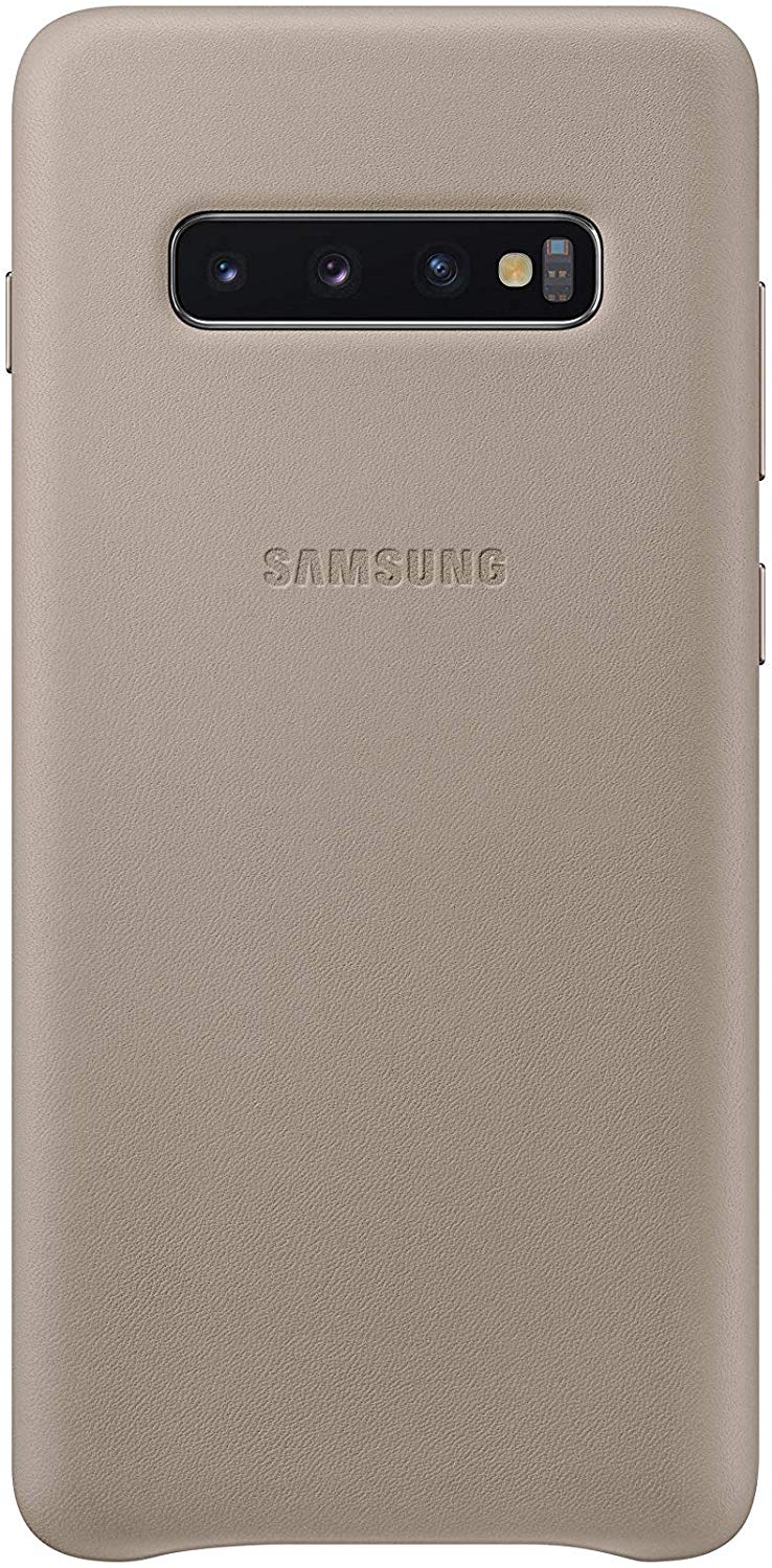 Samsung Leather Cover voor Galaxy S10+ grijs - EF-VG975LJE
