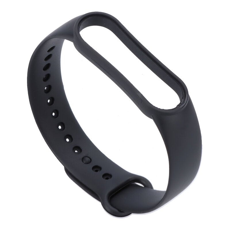 Siliconen bandje Xiaomi Mi Smart Band 5/Smart Band 6/Smart Band 7 zwart