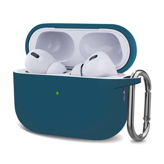 Siliconen hoesje met haak voor Apple Airpods Pro 2 donker blauw