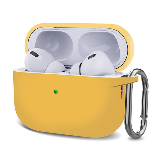 Siliconen hoesje met haak voor Apple Airpods Pro 2 geel