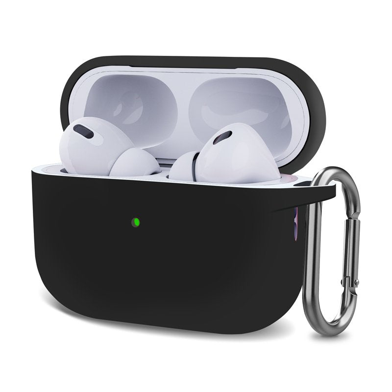 Siliconen hoesje met haak voor Apple Airpods Pro 2 zwart
