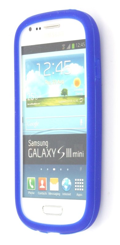 Siliconen hoesje Samsung Galaxy S3 Mini i8190 blauw