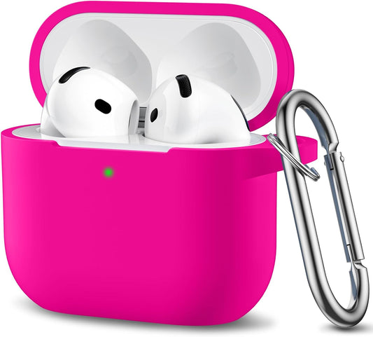 Siliconen hoesje voor Apple Airpods 4 hot pink