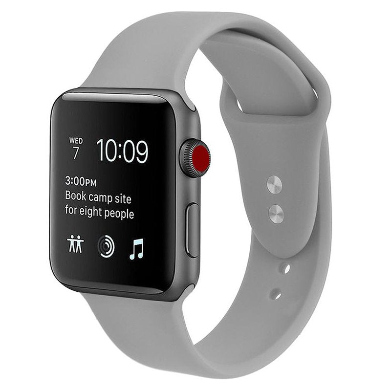 Siliconen bandje Apple Watch (series 1/2/3/4/5 - 42/44mm) grijs